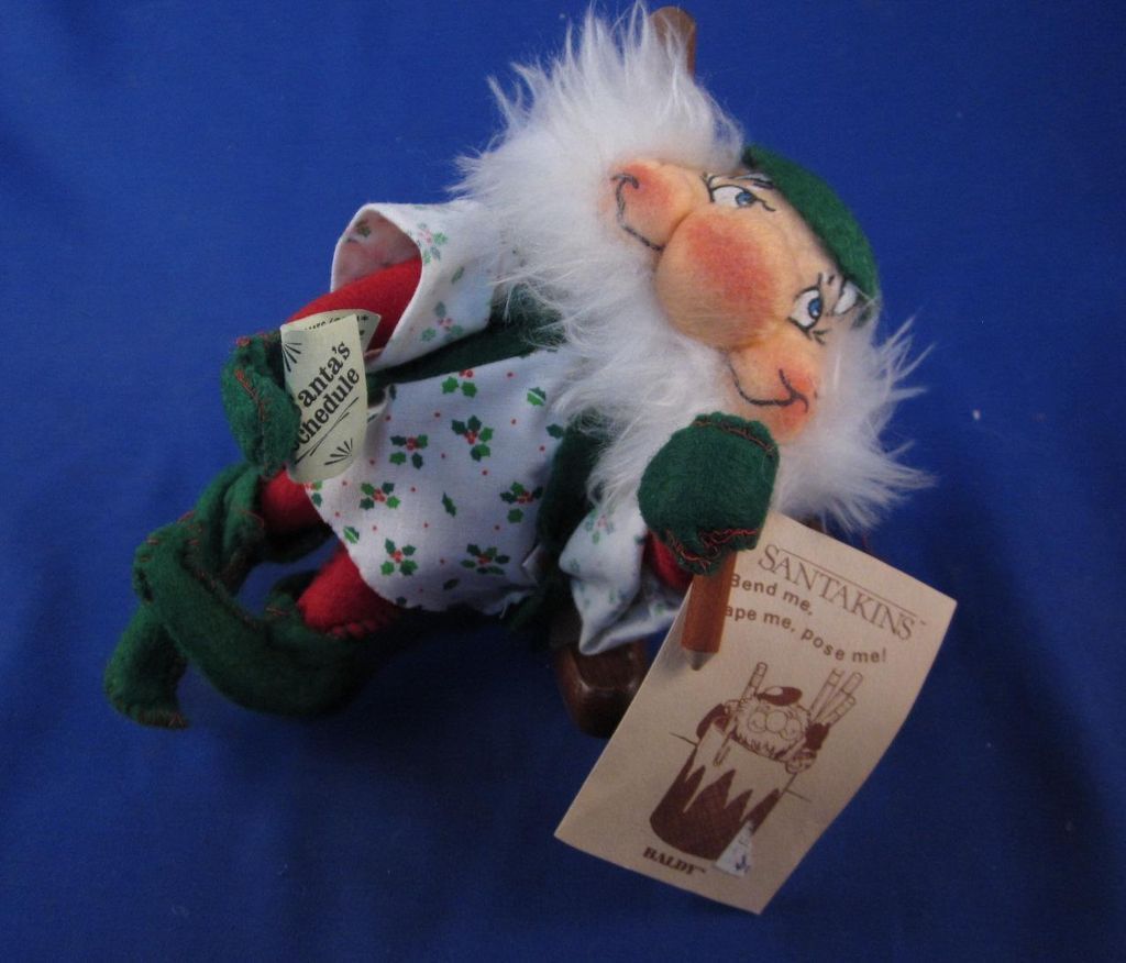 Santakins Rennoc NJ 1982 Vintage Baldy Elf 7 Chronic Worrier Santas