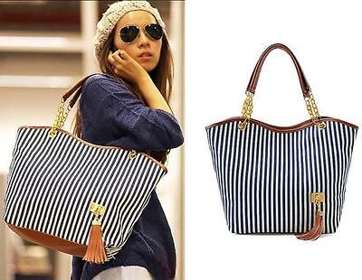 Women Fashion Street Snap Candid Handbag Linen Tote Lady Shoulder Bag