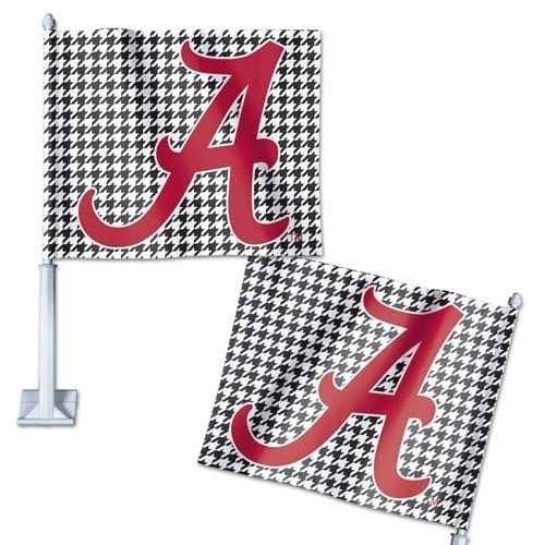 Alabama Crimson Tide Houndstooth Car Flag