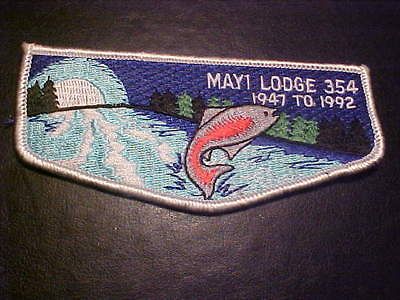 OA MAYI LODGE 354 S34 45th ANN FLAP MINT