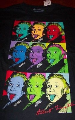 ALBERT EINSTEIN Smoking Pipe Pop Art T Shirt 2XL XXL NEW w/ TAG