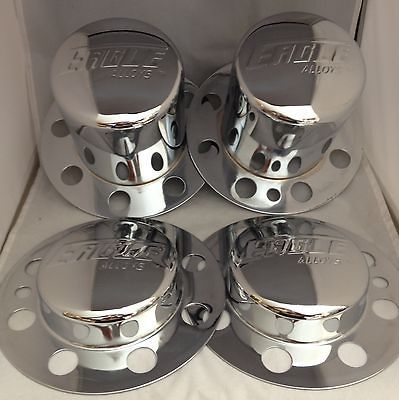 4x4 SET OF 4 DUALLY 8 LUG EAGLE ALLOYS WHEEL CENTER CAPS 3109 3108 OPEN ...