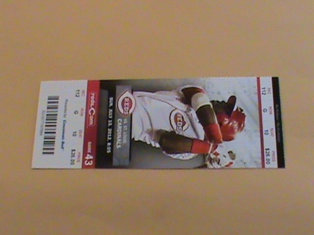 15 2012 Reds vs Cardinals Full Ticket   Yadier Molina HR Homer