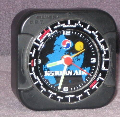 VINTAGE KOREAN AIR TIME ZONE CLOCK MADE IN USA