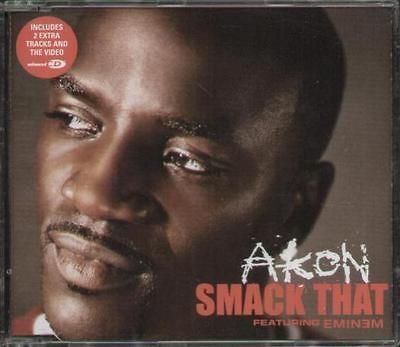 AKON FEAT EMINEM SMACK THAT CD 4 TRACKS, ORIG VERSION/VIDEO/ MISS