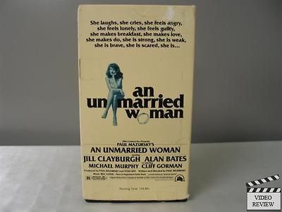 An Unmarried Woman VHS Jill Clayburgh, Alan Bates, Michael Murphy