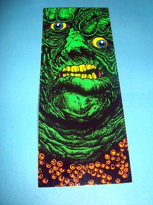 DEATHWISH WEIRD GREEN FACED YELLOW EYED HORROR SKATEBOARD STICKER