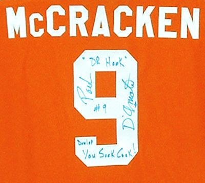 SIGNED JERSEY Slap Shot Syracuse BULLDOGS #9 McCRACKEN