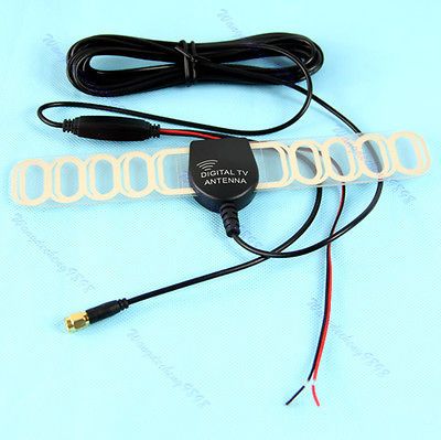 Lightweight 12V Amplified Booster 36DBi Car TV Digital DVB T Antenna