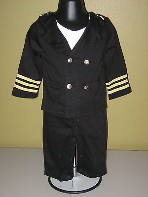 Dress Uniform Toddler Soldier Dress Blues Epaulets Navy Gold Trim