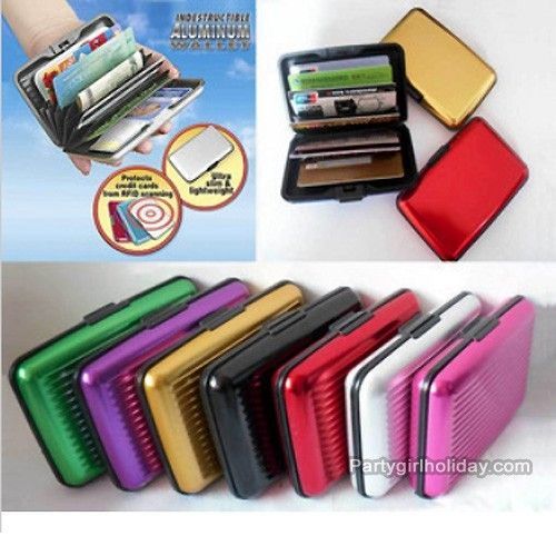 Aluminum Wallet RFID Protection blocking Credit Card Holder Wallet