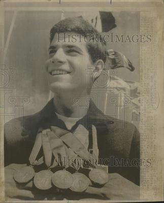 Photo Mark Spitz displays Gold Medals won at the Pan American Games
