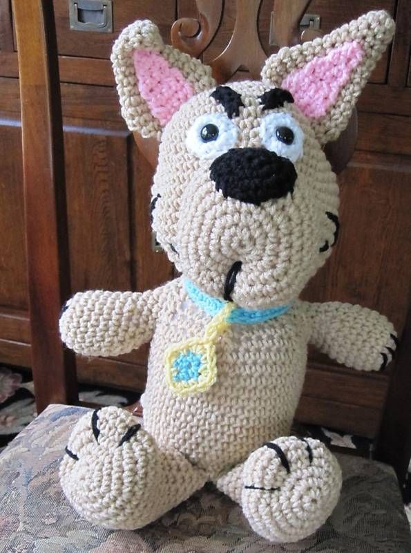 Handmade Crochet Scrappy Doo Stuffed Animal Toy