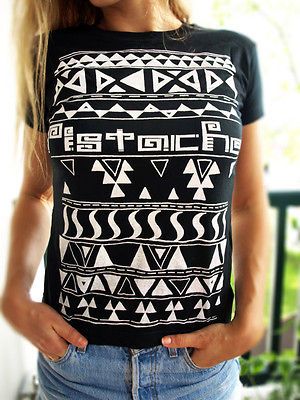 womens new native american look retro 80s girls tribal navajo top