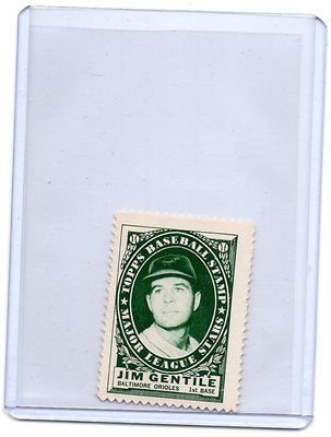 1961 TOPPS STAMP JIM GENTILE EX