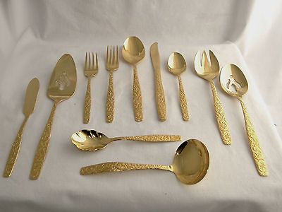 Americana Golden Heritage gold flatware 35 pc. IS International Silver