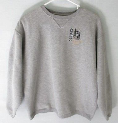 ANANDA MEDITATION RETREAT EXPANDING LIGHT GRAY SWEATSHIRT *SZ M*