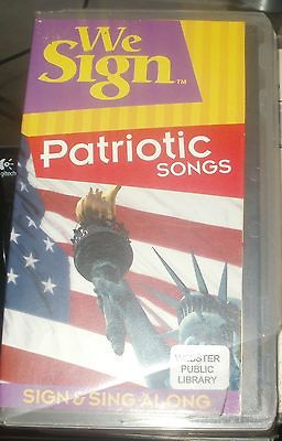 ASL American Sign Language American Patriotic Songs VHS Video CHILD