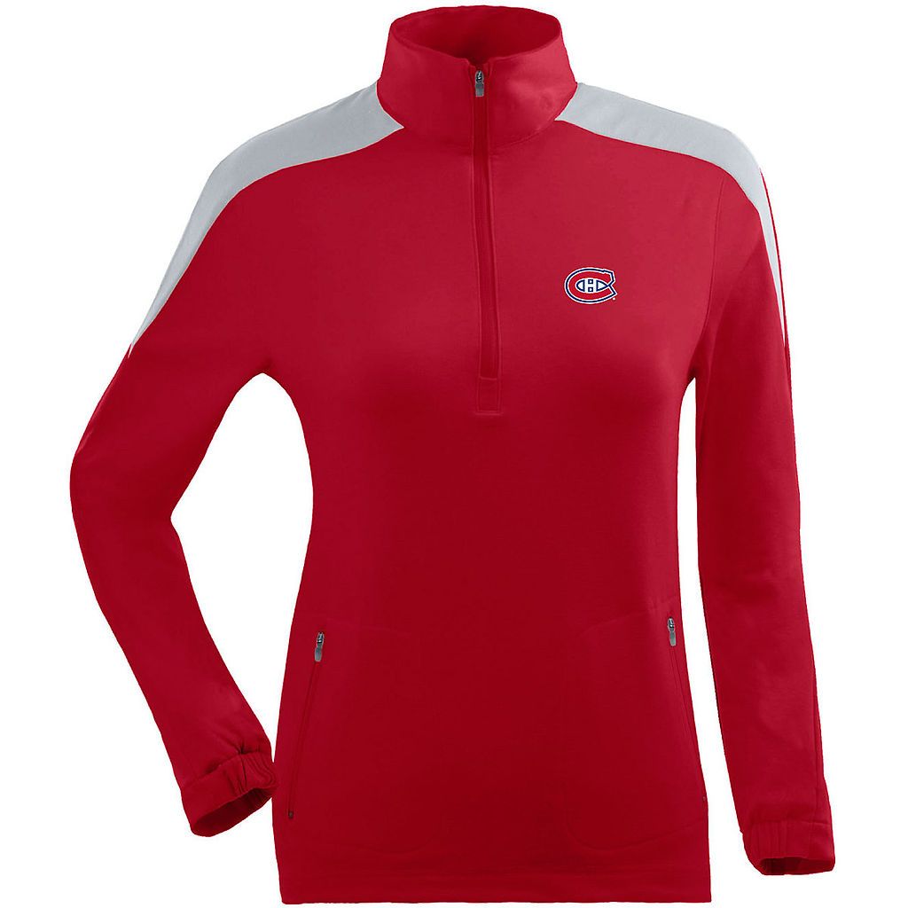 Antigua Womens Montreal Canadiens Succeed Front Fleece Long Sleeve