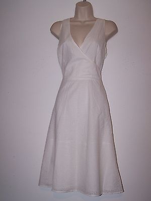 ANN TAYLOR LOFT, CRUISE READY, WHITE DRESS, SIZE 6