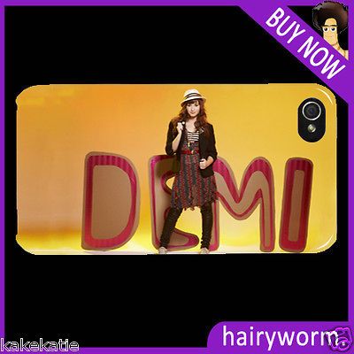 Lovato brown hair logo protective hard back case for apple iphone 4 4s