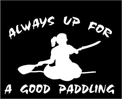 GIRL DECAL STICKER FOR RACK OCEAN KAYAK RIVER PADDLING