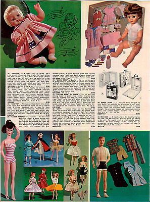 1962 63 AD Annette Andy Barbie Ken Dolls Snuggles Tear Drop