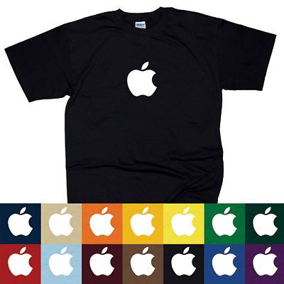 APPLE T SHIRT MAC LOGO GEEK COMPUTER NERD MACINTOSH RETRO MULTI COLOR