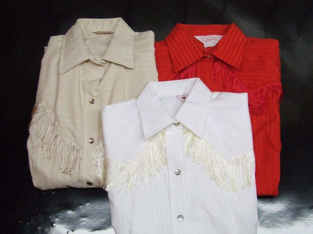 Ladies Western Fringe Show Shirt California Ranchwear HbarC Vintage