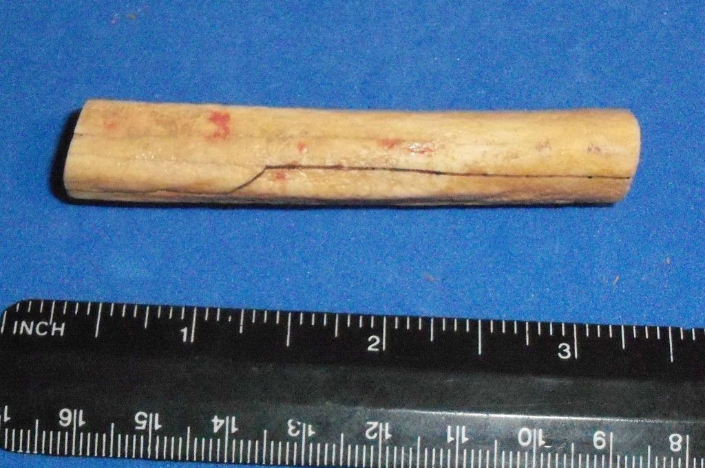 Ancient Anasazi Pueblo IV Deer Bone Tube Bead, 5/8 x 2 7/8