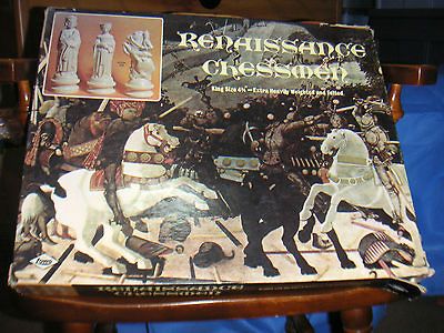 LOWE Renaissance Chessman Set 1959 King Size 4 3/4 w Box