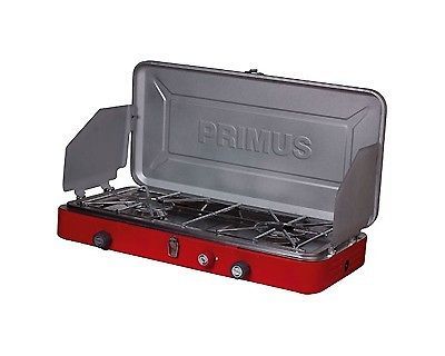 Primus P 329085 Profile 2 Burner Camp Stove With Windscreen, Hose