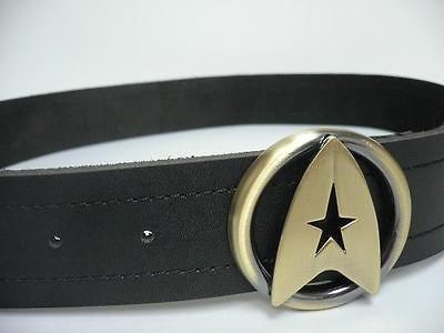 TWOK LEATHER BELT Star Trek Silver Gold Costume Uniform