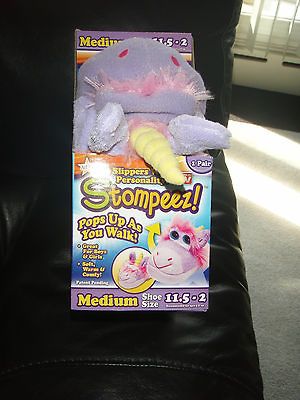 UNICORN SLIPPERS**AS SEEN ON TV SZ KIDS MED 11.5 SIZE 2 NEW W/BOX