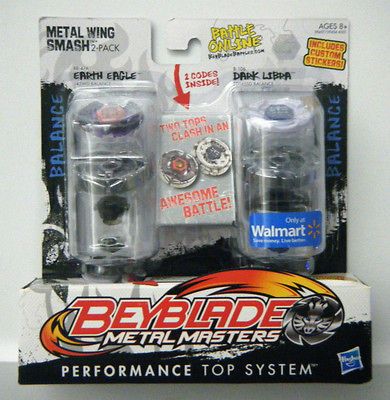 BEYBLADE METAL MASTERS 2PK   EARTH EAGLE (BB 47A) + DARK LIBRA (B 106