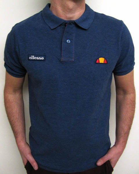 Ellesse Heritage 80s Perugia 59 Polo Shirt Blue Marl S,M,L,XL,2XL,3 XL