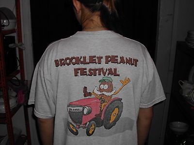 PEANUT FESTIVAL going nuts in brooklet T SHIRT ADULT L awesome