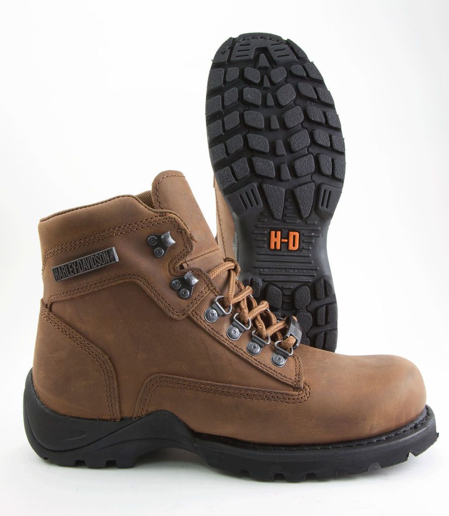 HARLEY DAVIDSON VIRGO BROWN NON STEEL TOE MED & WIDE WIDTH