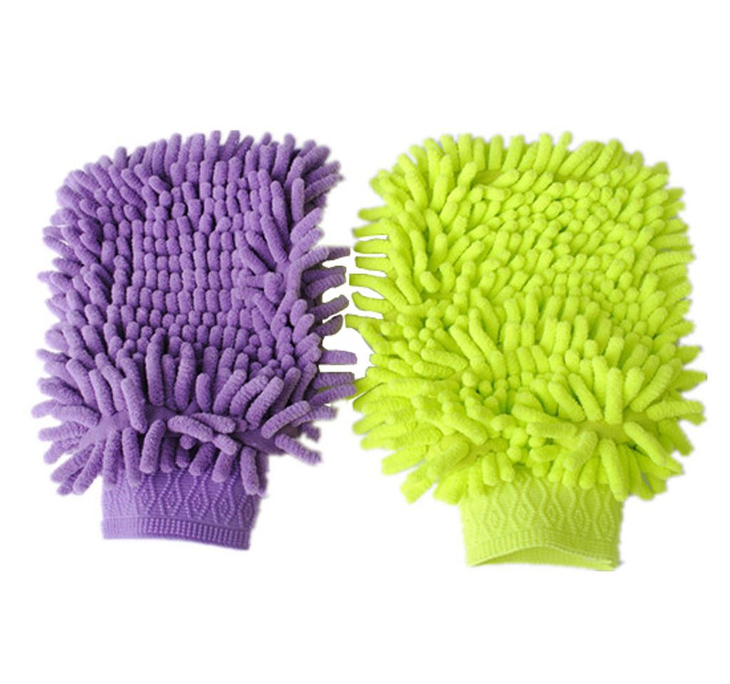 Chenille Microfiber Car Glove Cleaning Cloth Towel Easy To Wash Dry U