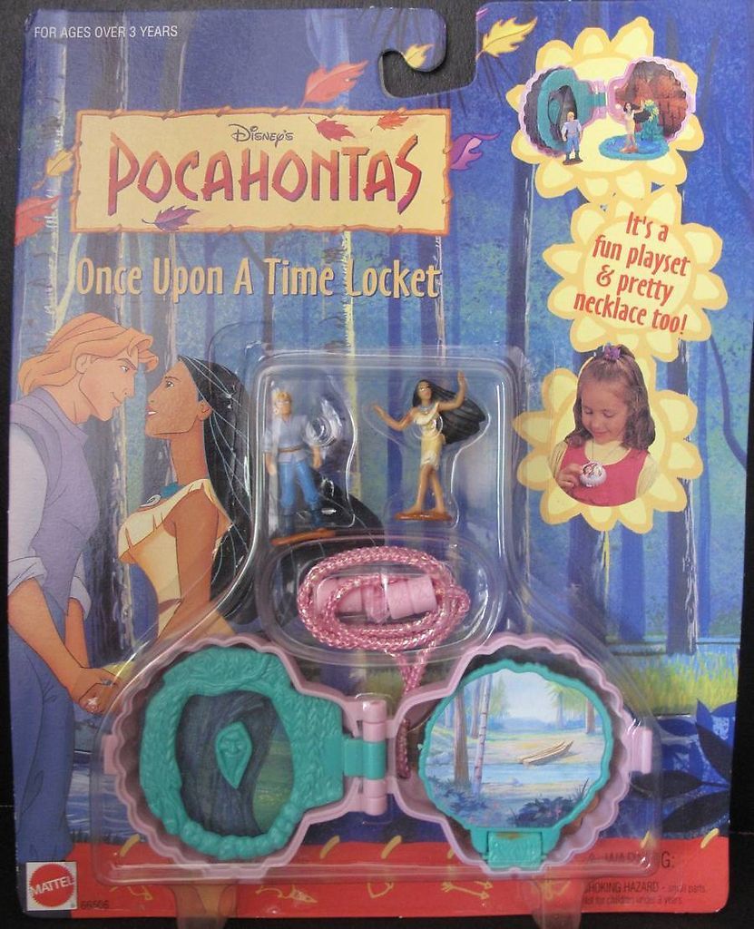 Polly Pocket Disney POCAHONTAS Once Upon A Time Locket Necklace