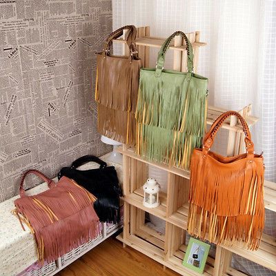 NEW FRINGE SATCHEL TOTE PU BG 0032