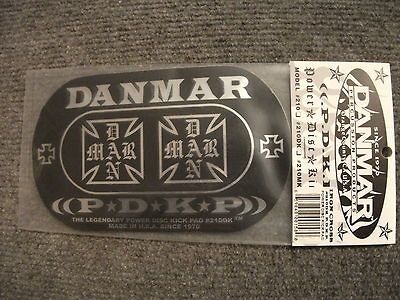 New DANMAR Double Bass Drum Head Impact Pad Cool Metal Kick Pedal Pad