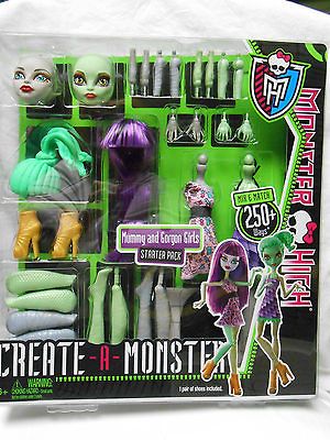 MONSTER HIGH Create a Monst er MUMMY & GORGON GIRLS Starter Pack Mix