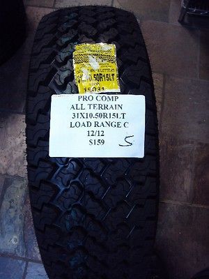 PRO COMP ALL TERRAIN 31X10.5R15 LOAD C BRAND NEW TIRE