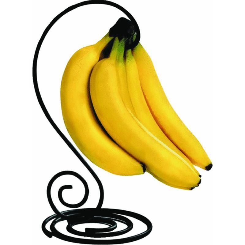 BLACK BANANA HOLDER black metal scroll kitchen food storage