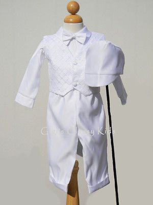 Boys Baby Infant Wedding BAPTISM Christening Outfit Hat 0 6 Months NB