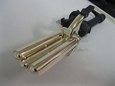 60 Watt Professional Gold Plate 3 Barrel Waver HT1175 GREAT PRICE