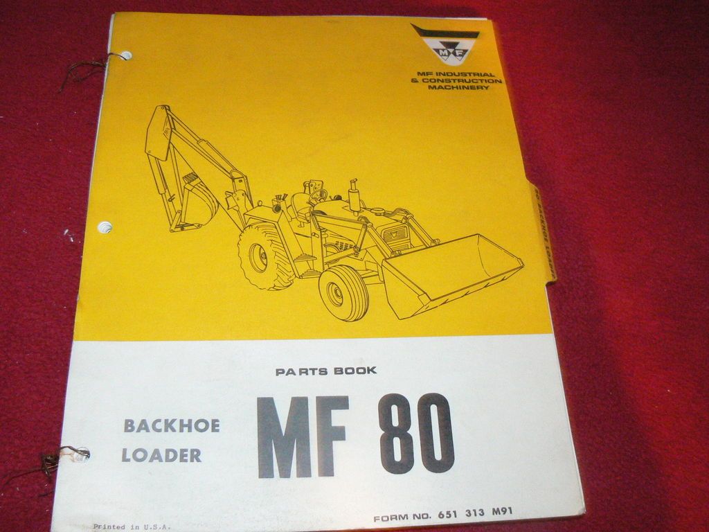 massey ferguson backhoe parts