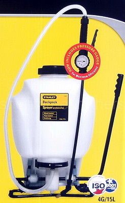 New Stanley Four 4 Gallon Backpack Garden Sprayer Fertilizer Weed