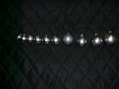 ball sinkers 10   12 oz lead fishing weights   made from do it mold